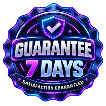 Seal: 7-day guarantee, satisfaction guaranteed